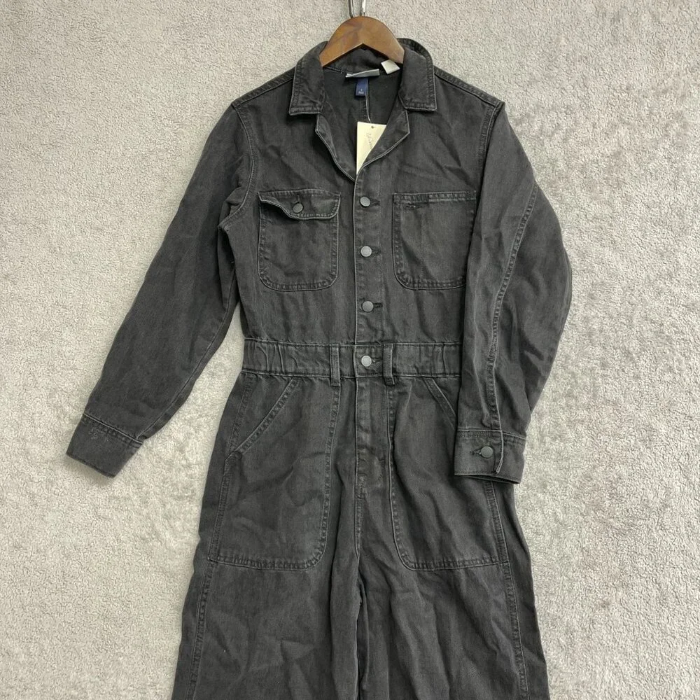 NEW Women's 6 Long Sleeve Utility Baggy Denim Jumpsuit - Universal Thread 1859 - Picture 5 of 9